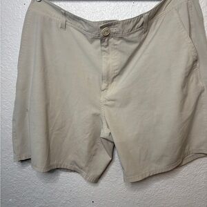 Huk Men's Light Tan Flat Front Shorts